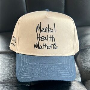 Mental Health Matters Tan and Blue Cap